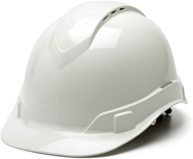 Up To 40% OFF Cap Style Vented Ridgeline ABS White Hard Hat Design Safety Helmet, With 6 Point Suspension + Flag Decal, By Acerpal