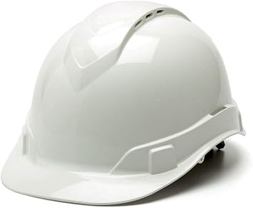 Hard Hat HP44110V White-Ridgeline Vented Cap Style 4 Pt Ratchet Suspension