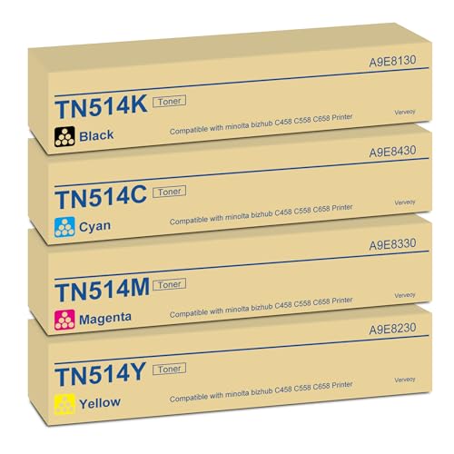 Cartouche TN514 de toner noir et couleur haute capacité pour des impressions nettes sur C658