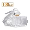 SHD RJ45 Connectors, Cat6 Connector Cat5e Connectors Cat5 Connectors RJ45 Ends Ethernet Cable Crimp Connectors-100Pcs #1