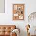 DOLLAR BOSS White Cork Board for Wall - 24 X 18 Inches, Rustic Wooden Frame Bulletin Board, Decorative Hanging Pin Board for Office & Home Decor