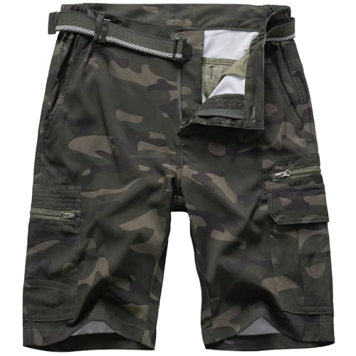 Image of Jessie Kidden Mens Cargo Shorts Expandable Waist Quick Dry Hiking Shorts