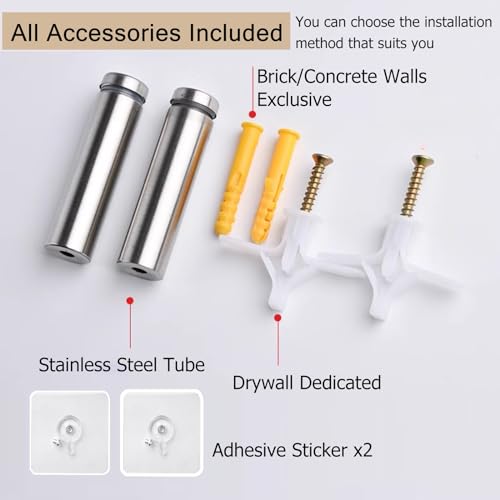 Soporte de pared para folletos con estante transparente invisible antirayaduras 6