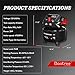 8 Gallon Portable Air Compressor, Max 150PSI Oil Free Air Compressor Tank, 2HP Motor 2.8SCFM@90 PSI,3.8SCFM@40PSl Garage Air Compressors for Car Repair, Spray Painting, Woodwork Nailing