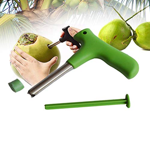 1 ferramenta de abridor de coco de aço inoxidável da BESTONZON, abridor de broca de coco, utensílio