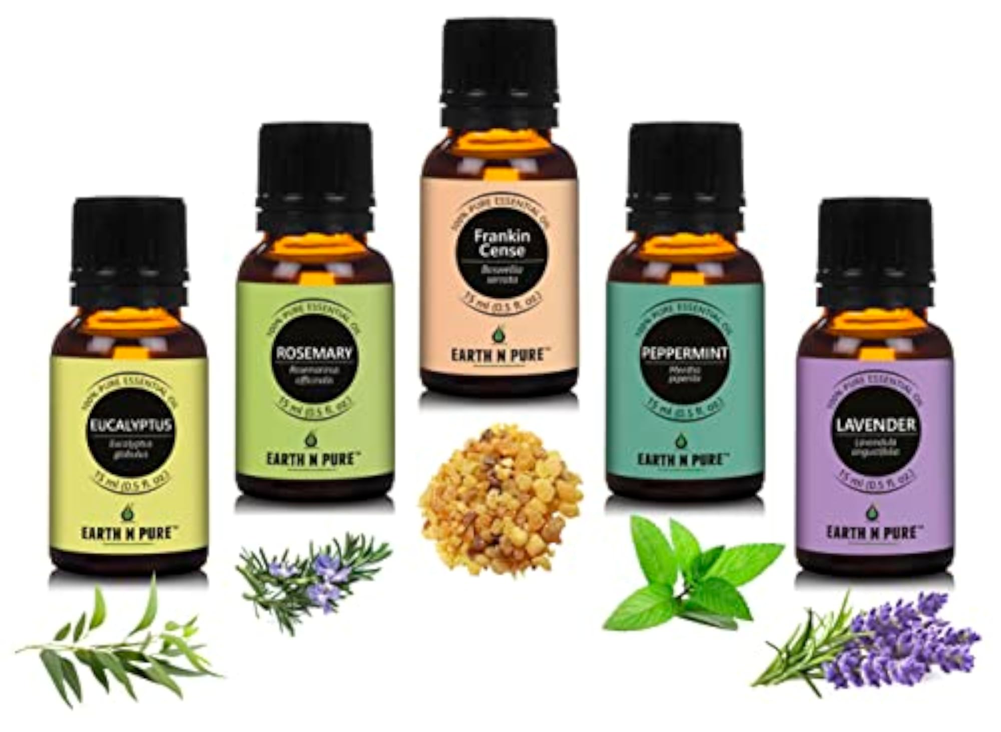 Lavender, Rosemary, Frankincense Essential Oils Pack Of 5
