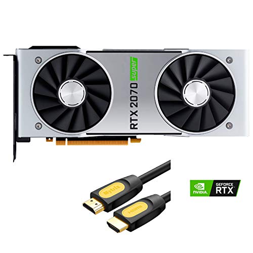 NVIDIA Geforce RTX 2070 スーパーファウンダーズエディション グラフィックカード 8GB GDDR6 PCIE Express 3.0 DisplayPort HDMI DVI-D USB-C 4K UHD レイトレーシング VR 対