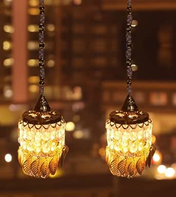 Buy Nabhya Combo of 2 Hanging Jhumar LED Warm White Color Light for ...