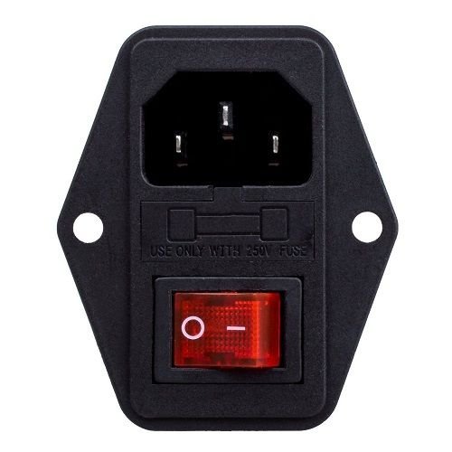 Presa Di Alimentazione IEC Con Interruttore E Fusibile - 3 Pin, Per Amplificatori Audio