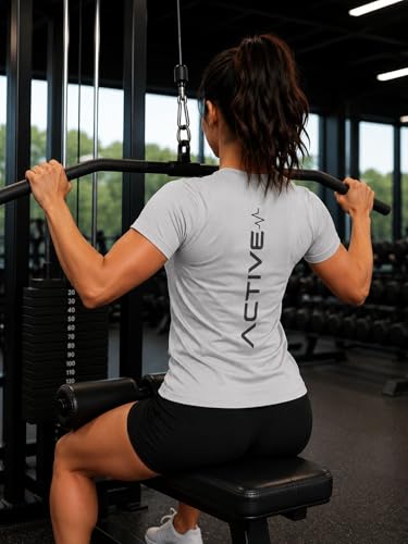 Image of 3Colors Women's Active Dry Fit Sports Active T-Shirt | Quick Dry Gym Workout Tee | Athletic Running Training Top-Active Signal