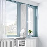 Ninonly 400CM Sellado Ventana Aire Acondicionado para Aires Acondicionados y Secadoras Fácil de Instalar Eficaz Bloqueo del Aire Caliente,para Ventanas,Tragaluces Ventanas Correderas Cremallera
