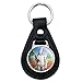 Black Leather Wizard of Oz Tin Man Character Keychain