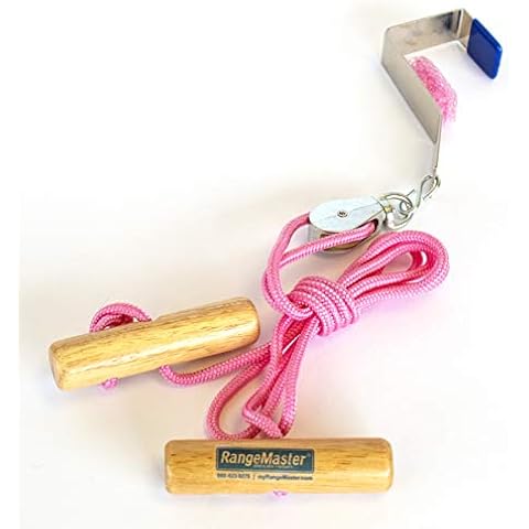 RangeMaster PinkPulley Cancer Care Shoulder Pulley │ Aids in Recovery and Rehabilitation │ Breast Cancer Patient Instructional Guide Included │ Metal Bracket Door Attachment Cover