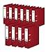 Produktbild Original Falken 10er Pack Chromocolor Premium-Ordner. Made in Germany. Kunststoffbezug außen und innen 8 cm breit DIN A4 bordeaux Ringordner Aktenordner Briefordner Büroordner Plastikordner