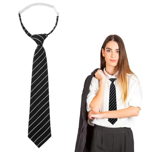 AHQiZFX - AHQiZFX Ties for Women, Adjustable Pre Tied Clip On Ties for Girls Boys Uniform School JK/JC Cosplay Wedding Party Prom, T-shirt Accessory, 13.4" x 2.66" - -19%