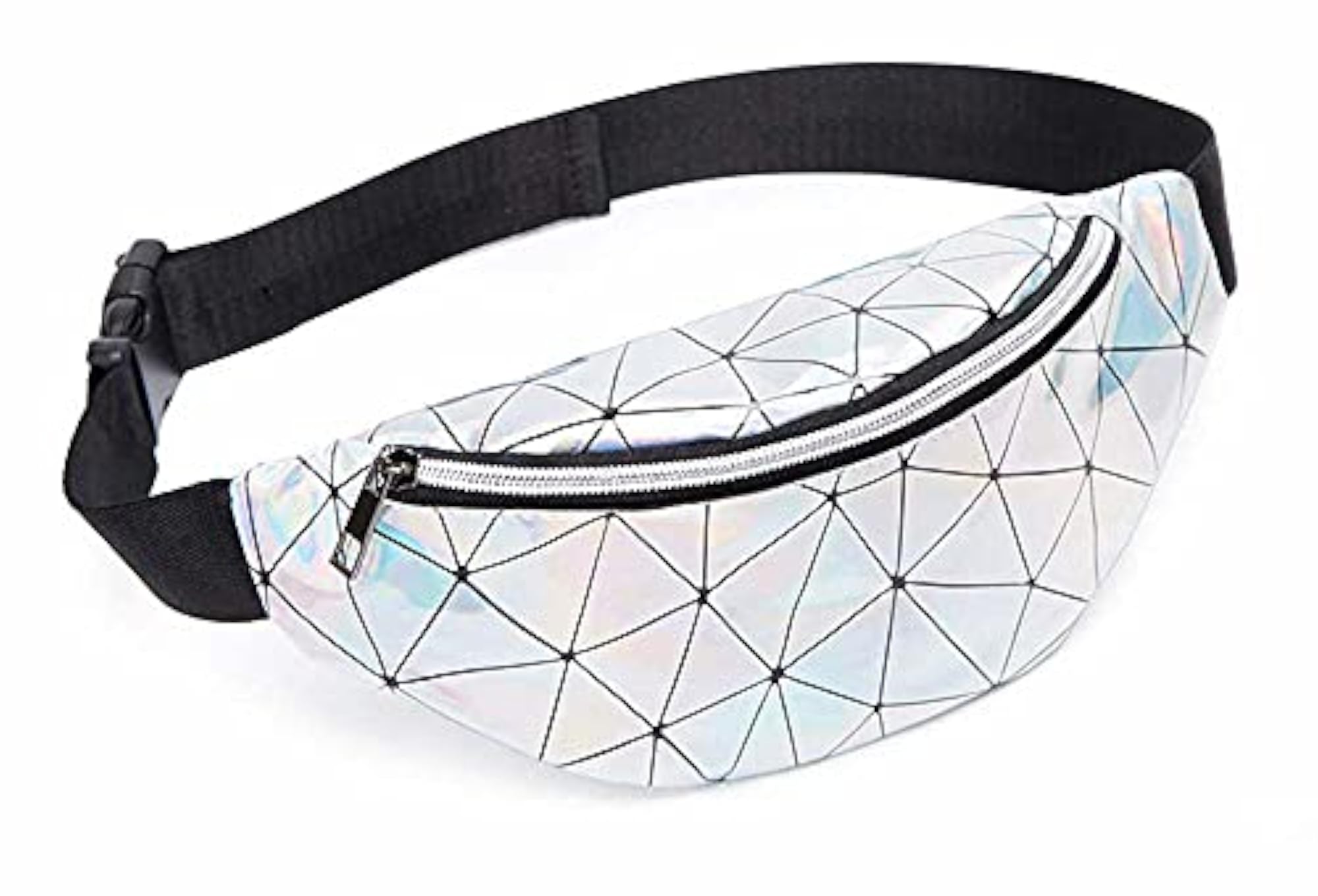 Waterproof Shiny Diamond Lattice Holographic Waist Pack