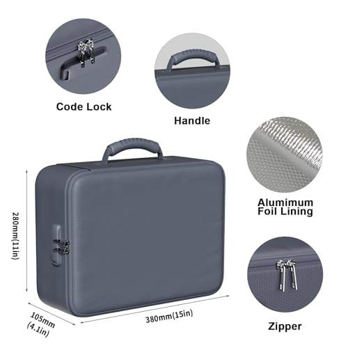 Image of DocSafe 5200F Fireproof Document Organizer Box with Lock, Gray (Soft)