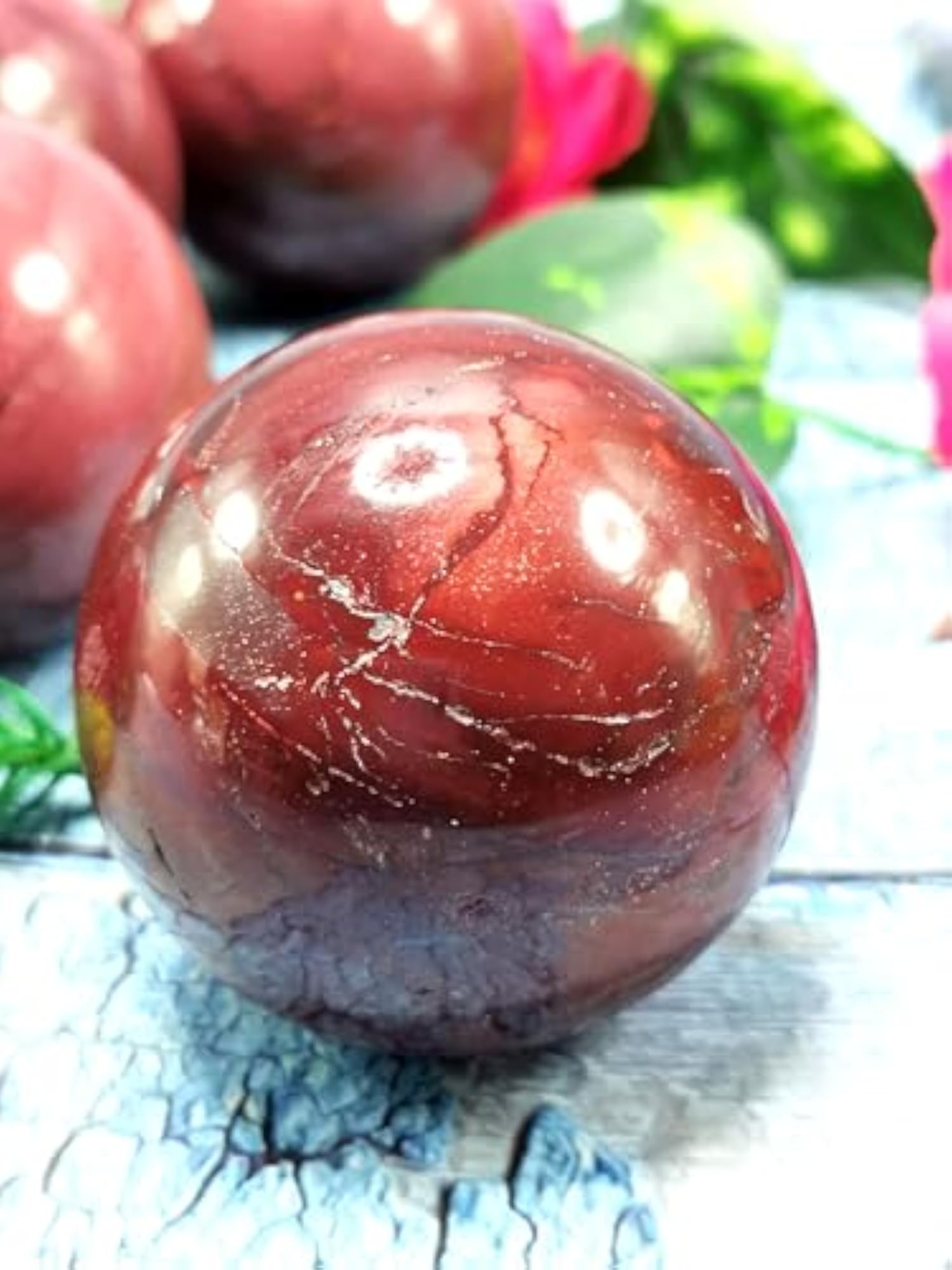 Mookaite Jasper Stone Sphere for Energy Healing