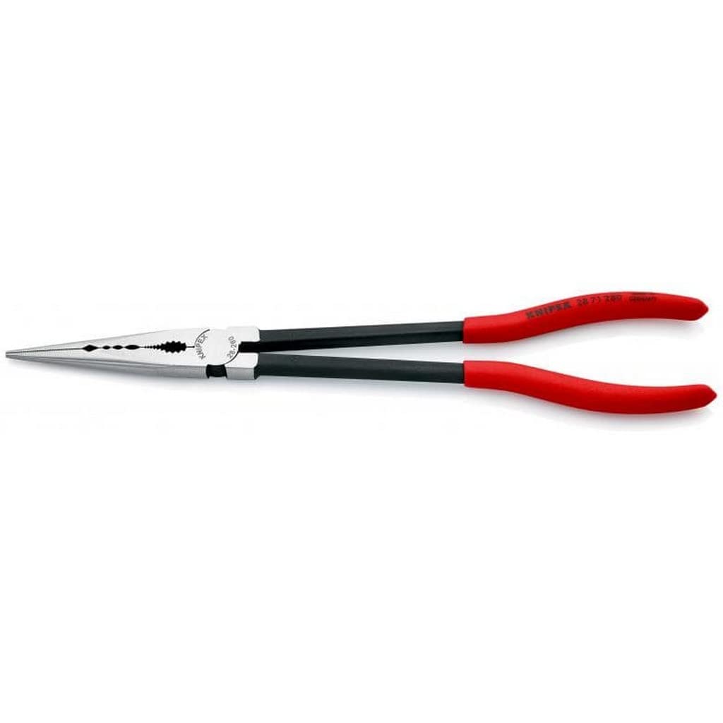 Knipex | 28 71 280 | Long Reach Straight Needle-Nose Pliers | Coated Handle | Black Atramentized - 280mm