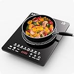 Portable Induction Cooktop, Countertop Burner with Multi-Function, 2200w Electric Stove with Easy Clean Glass, 8 Modes Sensor Touch Cooker (WI2)