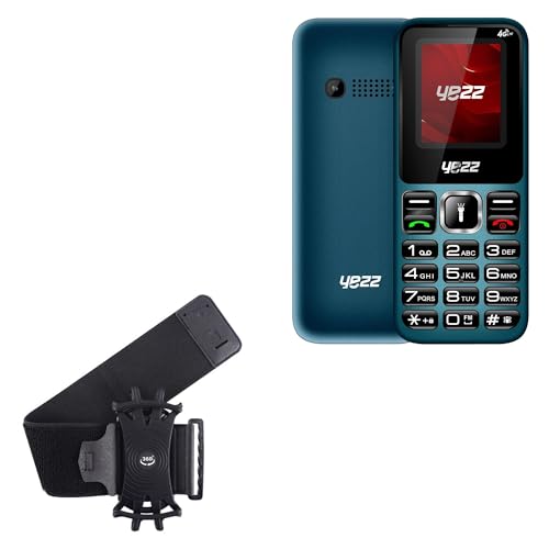 BoxWave Holster Compatible with Yezz C32 - ActiveStretch Sport Armband, Adjustable Armband for Workout and Running - Jet Black