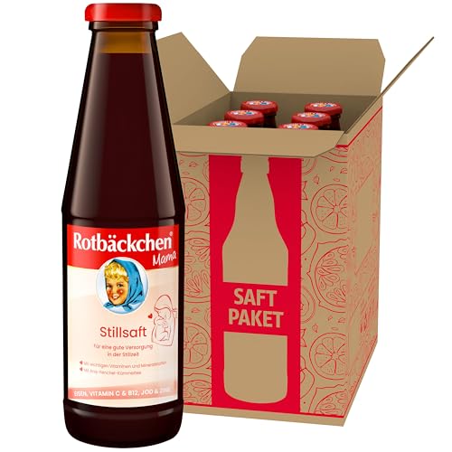 ROTBÄCKCHEN Mama Stillsaft 6er Pack (6 x 450ml). Mehrfruchtsaft mit Anis-, Fenchel- und Kümmeltee sowie Vitaminen und Mineralstoffen