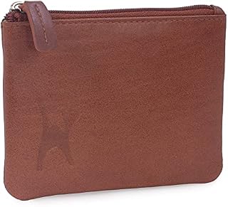 Catwalk Collection Handbags - Ladies Small Embossed Leather Coin Purse with Gift Box - RFID Protection - Zip Pouch with Credit Card and Coin Compartment - Mimi - Black Gold