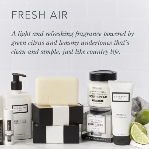 Beekman 1802 Whipped Body Cream, Fresh Air - 8 Oz - Pure Goat Milk Formula For Clear, Soft Skin - Good For Sensitive Skin - Cruelty Free #TOP3