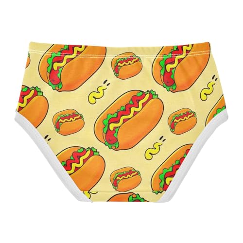 Cartoon Hot Dogs Panties for Girl Girls Underwear Toddler Cotton Animal Briefs Kids Undies 2t2