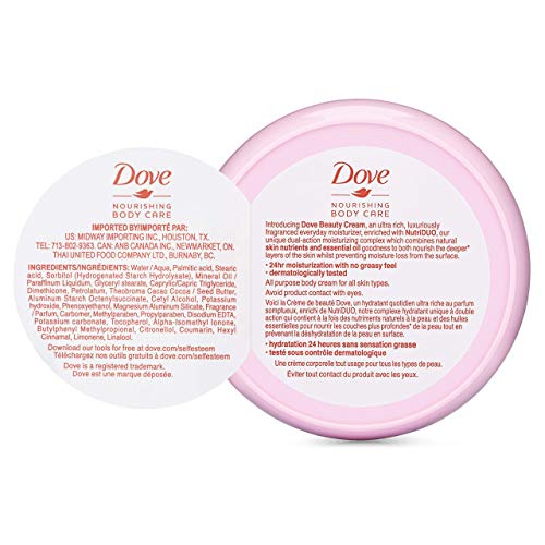 Dove 41126 Nourishing Body Care, Face, Hand, And Body Beauty Cream For Normal To Dry Skin Lotion thumb #3