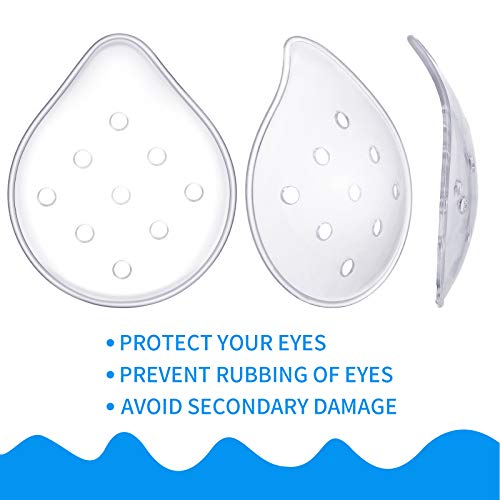 5 Pcs Eye Shield After Surgery Ventilated Plastic Clear Eye Patch with Gentle Paper Tape for Adults Post Cataract Surgery Covering Protection Supplies