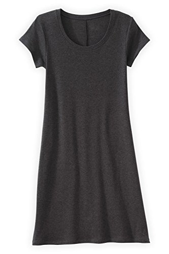 Image of Fair Indigo Women's Organic All-Cotton Scoop Neck T-Shirt Dress