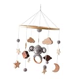 harayaa Montessori Baby Mobile Mobile Sensory Toy, Newborn Rattles Mobile para Niños, Niños Pequeños, Guardería, Elefante