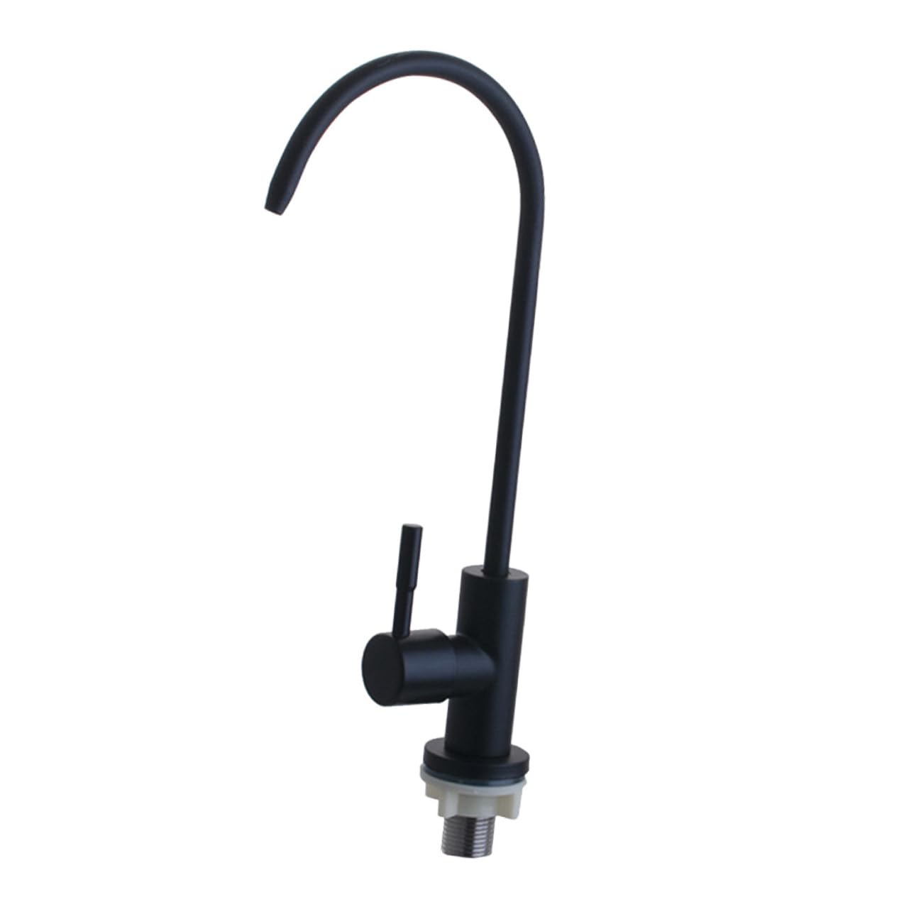 Robinet cuisine purificateur rotatif acier inoxydable noir évier