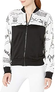 PUMA Women's Classics Track Jacket All Over Print, White, L