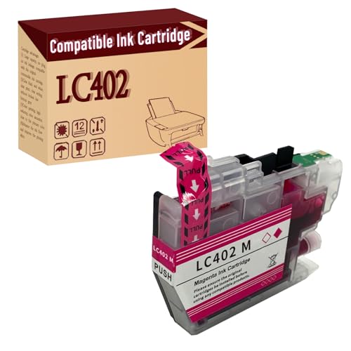 LC402 402 Ink Compatible Ink Cartridge Replacement for Brother MFC-J5340DW MFC-J6740DW MFC-J6540DW MFC-J6940DW Printer Standard Capacity Magenta -  KSJWUH0003098, KSJWUH0003098