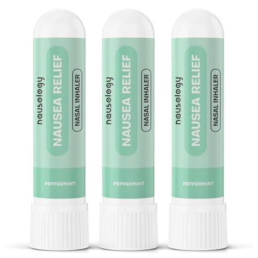 Nausology Nausea Relief Nasal Stick Inhaler with Aromatherapy, Fast Relief with Natural Peppermint Essential Oil Blend for Headache, Motion Sickness, Chemo Side Effects