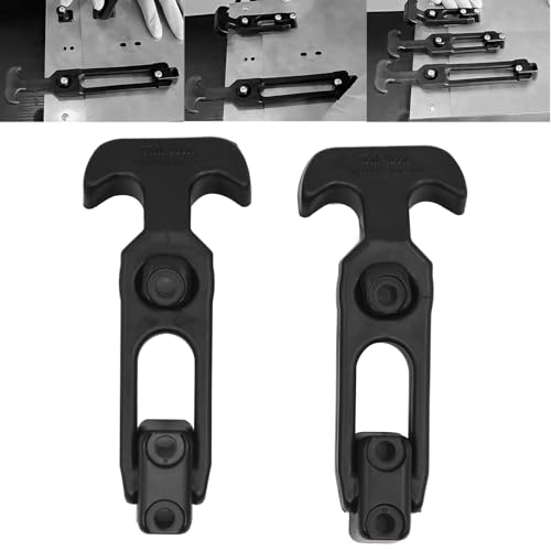 Image of 2PCS Flexible Rubber Hood Latch, Toolbox T-Handle Hasp Draw Latches, Catch Replacement for Farm Machinery, Golf Cart, Cooler, Engineering Machine Hood and Shock Absorption Buckle(Black)
