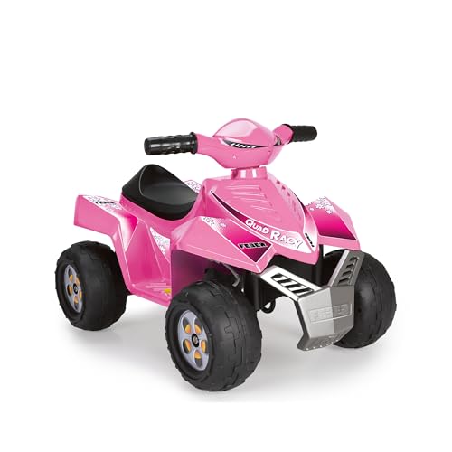 FEBER - Quad Racy 6 V różowy, Quad elektryczny dla dzieci w wieku od 18 miesięcy do 3 lat, z przepustnicą, duże, wytrzymałe koła zapewniające stabilność, do 40 min baterii, słynny (FEN50000)