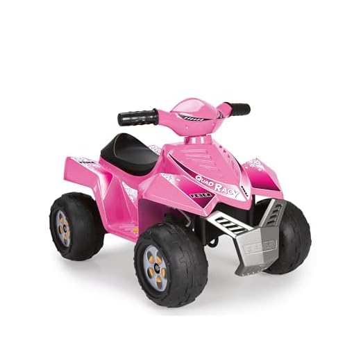 FEBER - Quad Racy Pink 6V, Coche eléctrico para niños de 18 Meses a 3 años, Ruedas Grandes y robustas para Estabilidad, 40 min Autonomía, Cargador Incluido, Famosa (FEN50000), Versión 2.0