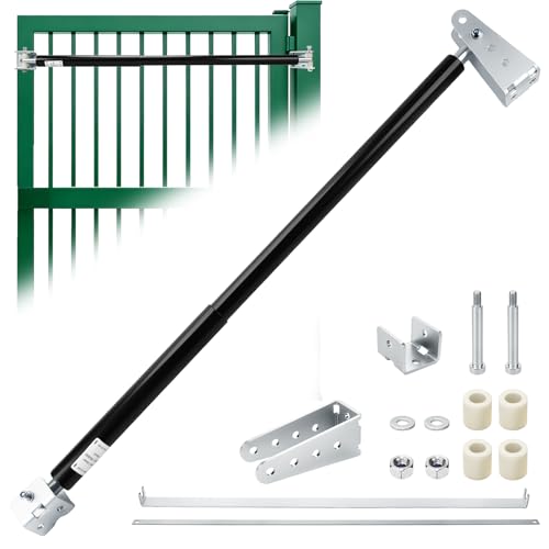 TB200B Hydraulic Gate Closer for Outdoor Gates 50 to 140 Pounds in Weight, 40 to 64 Inches in Width Suitable for Home Yard,Fences,Gardens,Ranches,Farms, Black Outdoor Heavy Duty Gate Closer