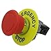 mxuteuk 1 NC 22mm Red Mushroom Self-Locking Emergency eStop Push Button Switch Shut Off Switch AC 660V 10A HB2-BS542