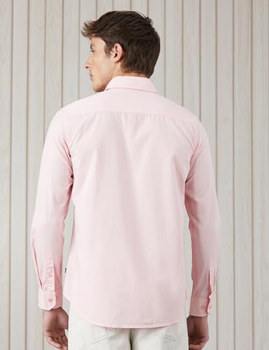 Image of Amazon Brand - Symbol Men's Solid Slim Fit Cotton Casual Shirt | Plain | Full Sleeve | Summer (Available in Plus Sizes)