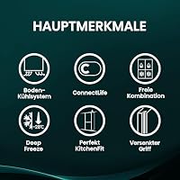 Hisense RB330K3EBC Kühl-Gefierkombination/Kitchen-Fit/Moisture FreshCrisper/ 0°C Fresh Box/Boden-Kühlsystem/ConnectLife/ 330L(215+115)/ Advanced/BxHxT:59,5×187,3×59cm/ Schwarz [Energieklasse C] – Ansicht 5