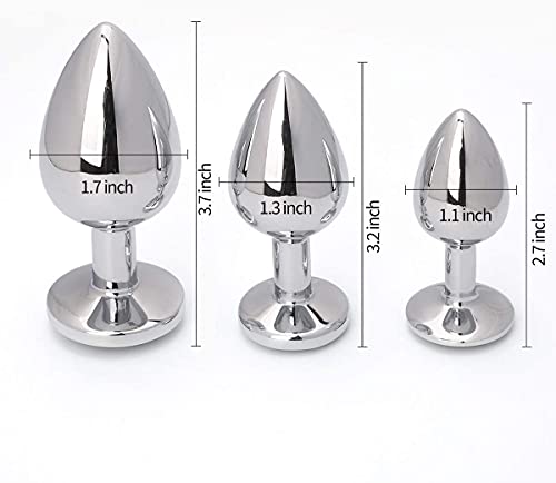 Akstore 3 Pcs Luxury Jewelry Design Fetish Anal Butt Plug (Light Purple) #TOP3