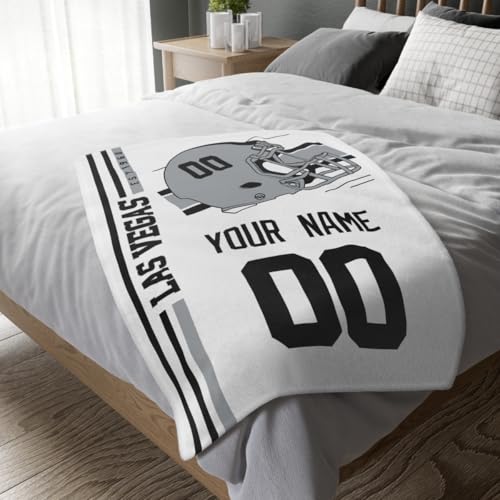 Image of Las Vegas Throw Blanket Custom Name and Number Personalized Gifts for Men and Women
