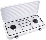 petite cuisinière gaz Super pratique à emporter en voyage. Ce réchaud à gaz portable SMH LINE a un brûleur d'une puissance de 4400 W. Support stable émaillé pour casserole (amovible pour le nettoyage), couvercle émaillé pour brûleur