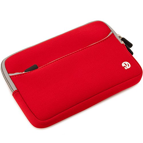 Red Slim Protective Soft Neoprene Cover Carrying Case Sleeve With Extra Pocket, Airport Check Point Friendly, For Asus Eee Pad Slider Netbook Notebook 10.1 Inch Screen #TOP3