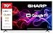 SHARP Smart TV 70 Inch 4K Ultra HD QLED Harman Kardon HDMI eARC Dolby Vision Dolby Atmos 70HP5265E