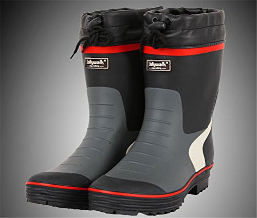 Rain Boots Men Mid-calf, Casual Outdoor Waterproof Rain Footwear Antiskid4